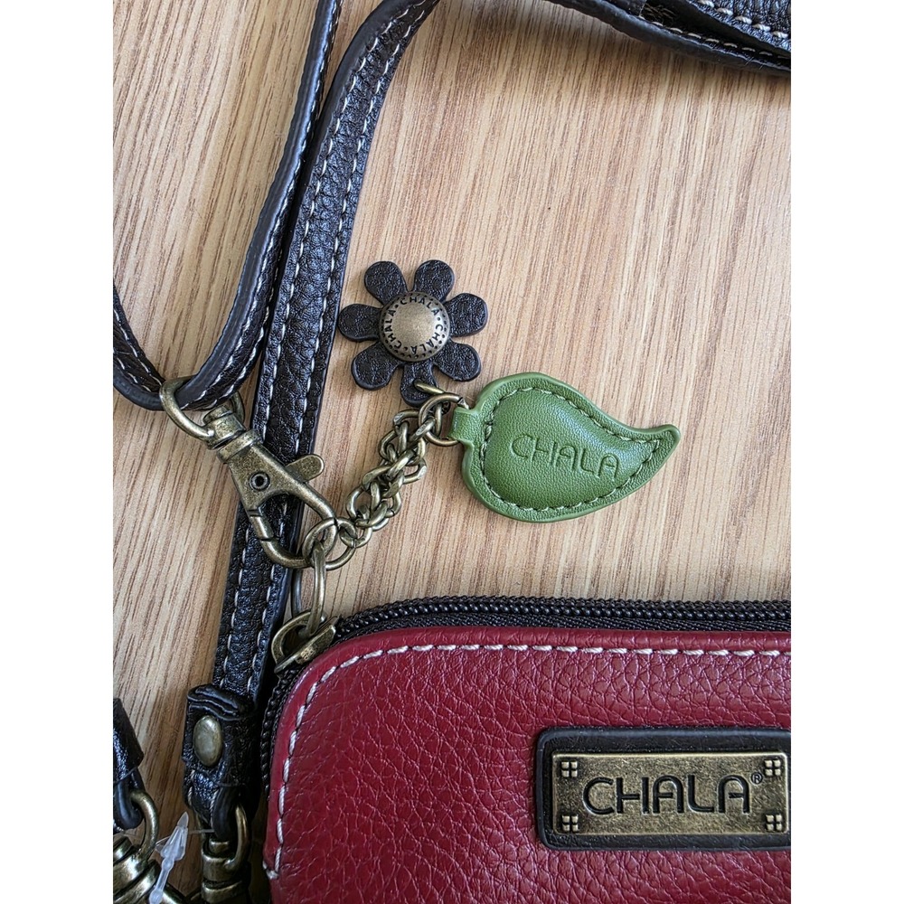 Chala Cottagecore Mushroom Crossbody Purse – Adjustable Straps - Picture 3 of 7